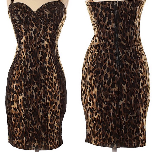 Kardashian Kollection Dresses & Skirts - Kardashian Kollection strapless leopard dress